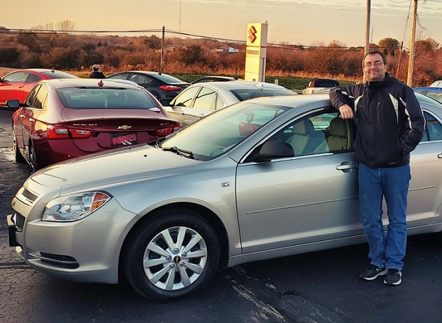 Congrats and THANK YOU to Andrew G.  Honk and wave if you see him in his 2008 Chevy Malibu from Matthew Gil at Runde PreDriven